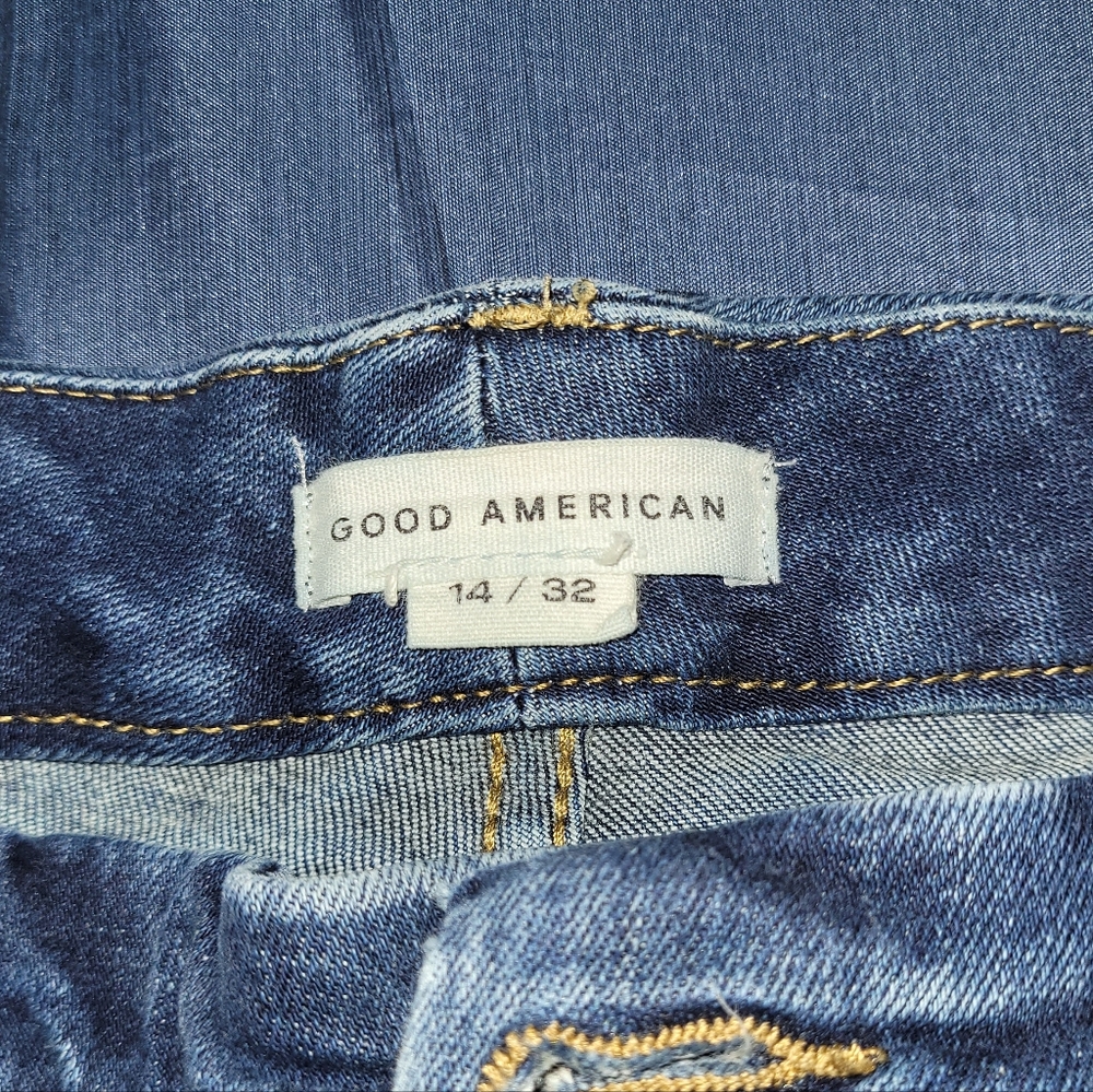 Good American Dark Blue Skinny Jeans Sz 14/32 - Picture 2 of 3